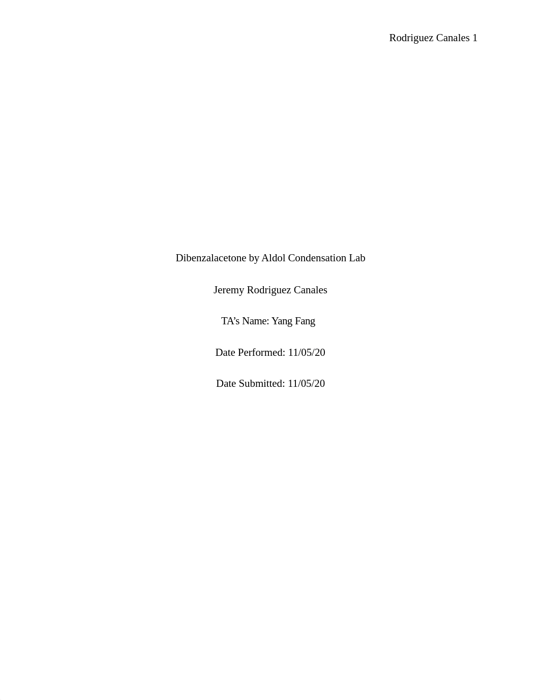 Dibenzalacetone by Aldol Condensation Lab.docx_d342ohk1muh_page1