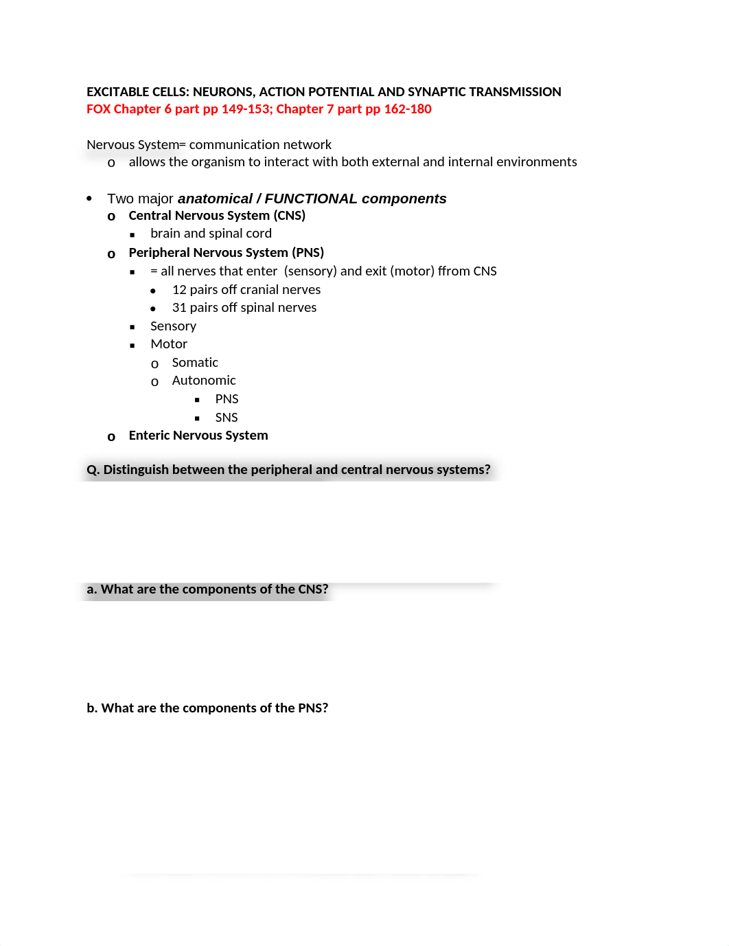 Week 3 EXCITABLE CELLS - NEURONS, AP AND SYNAPTIC TRANSMISSION (FOX 6 part, 7 part) (13).docx_d342vtg340j_page1