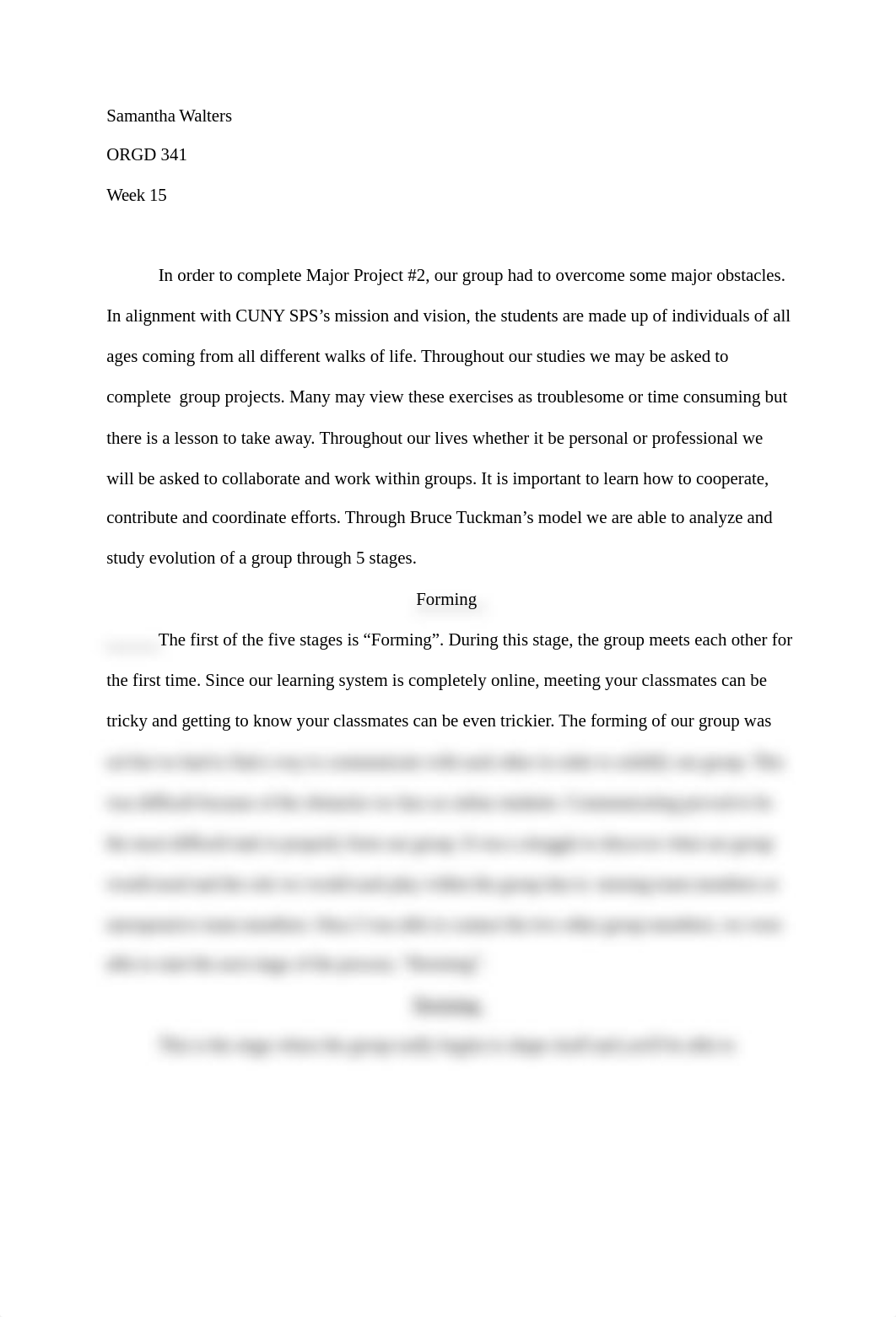 Samantha Walters - Group 5 - Individual Tuckman's Paper Due Week 15.docx_d343xr03908_page1