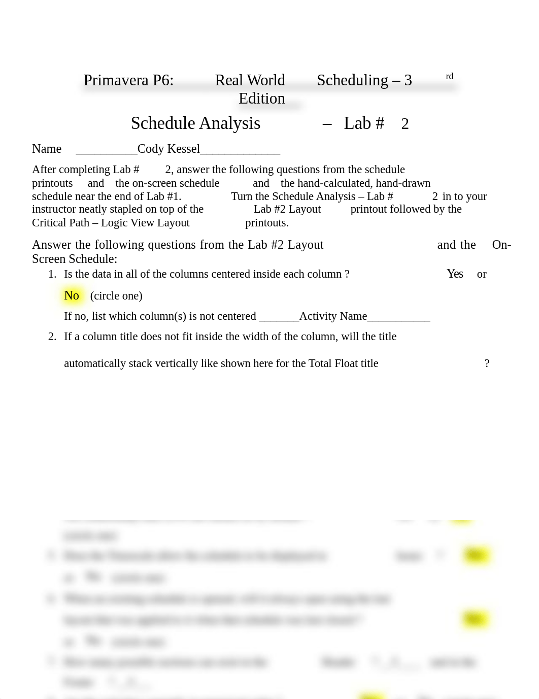 Schedule Analysis - Lab #2 (P6 - 3rd Edition) (1).docx_d3441dxbg3e_page1