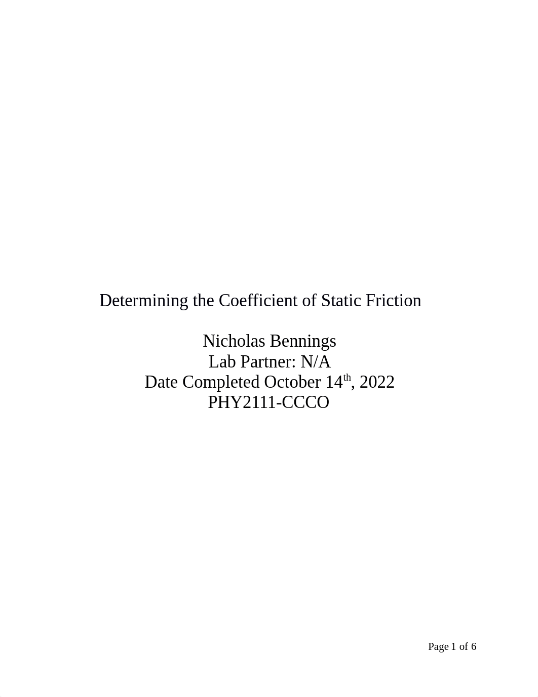 Determining the Coefficient of Static Friction Lab 6 PHY 2111.docx_d347sp23s5l_page1