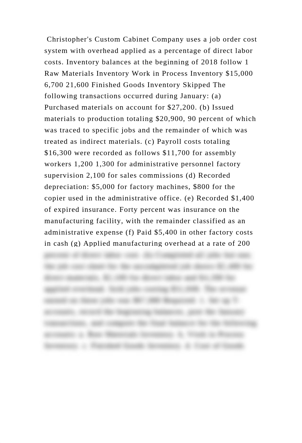 Christophers Custom Cabinet Company uses a job order cost system wit.docx_d35022dfjd7_page2