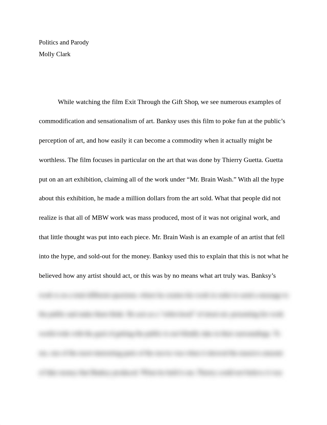 Politics and Parody - Exit Through the Gift Shop Response Paper_d352jsj2lu8_page1