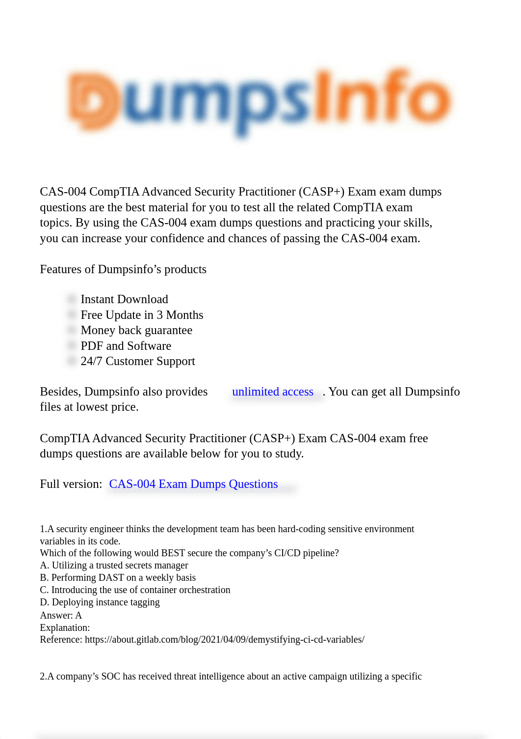 CompTIA CAS-004 Exam Updated Material.pdf_d356gg1jr5l_page1