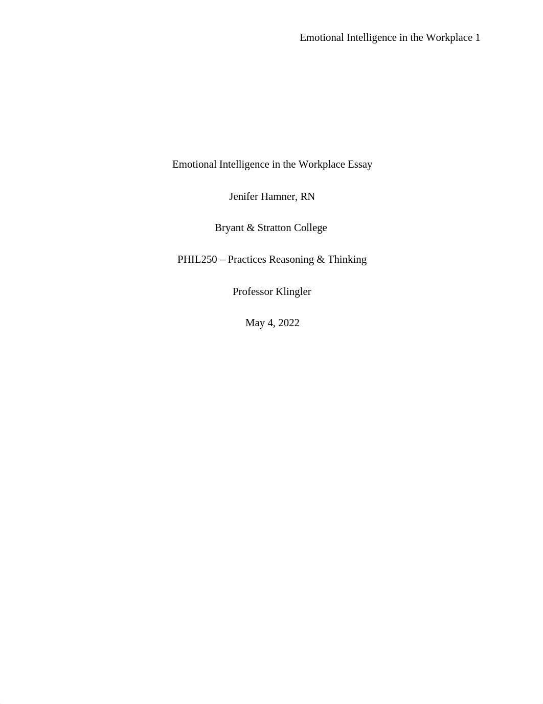 Emotional Intelligence in the Workplace Essay .docx_d35a4mqp05j_page1