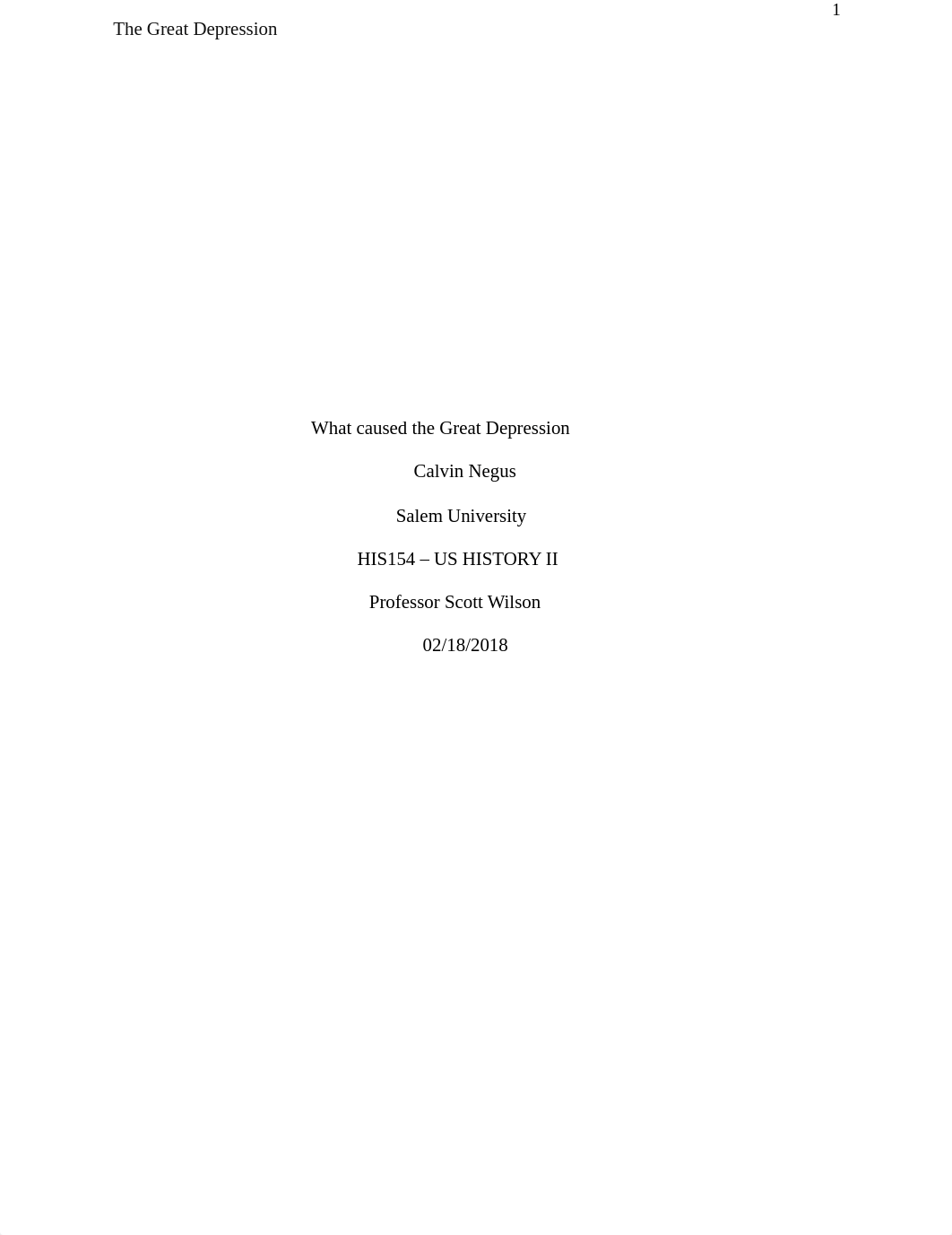 Negus, Calvin The Cause of the Great Depression week 2.docx_d35cq9dzkm1_page1