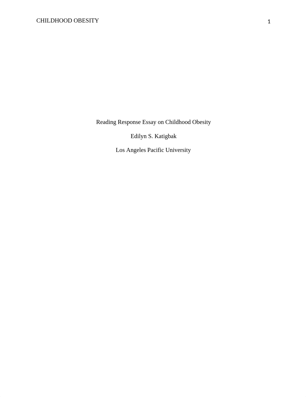 Readers Response Essay on Childhood Obesity (1).docx_d35lo4lj8hx_page1