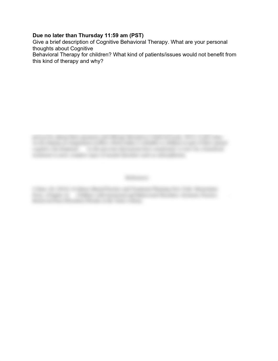 Week 4 - Discussion 1- Cognitive Behavioral Therapy.pdf_d35thf1aucx_page1