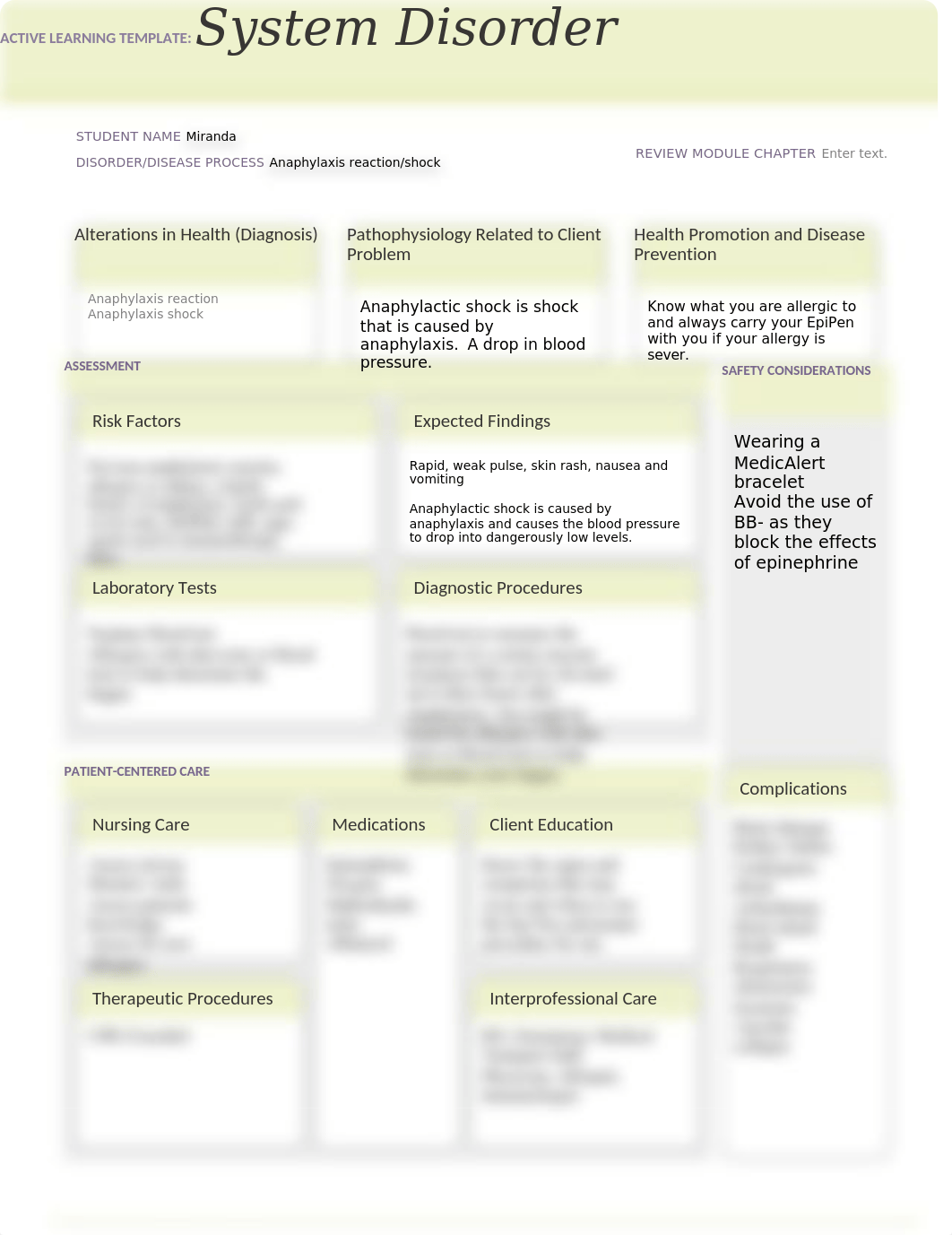 ATI System Disorder Template Anaphylaxis ReactionShock.docx_d35ui8lz3kh_page1