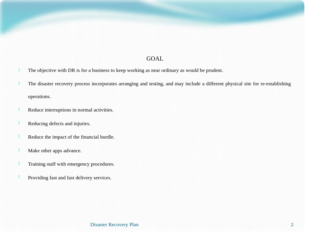 Week -8 - Presentation on Disaster Recovery Plan.pptx_d361fvy0oh8_page2