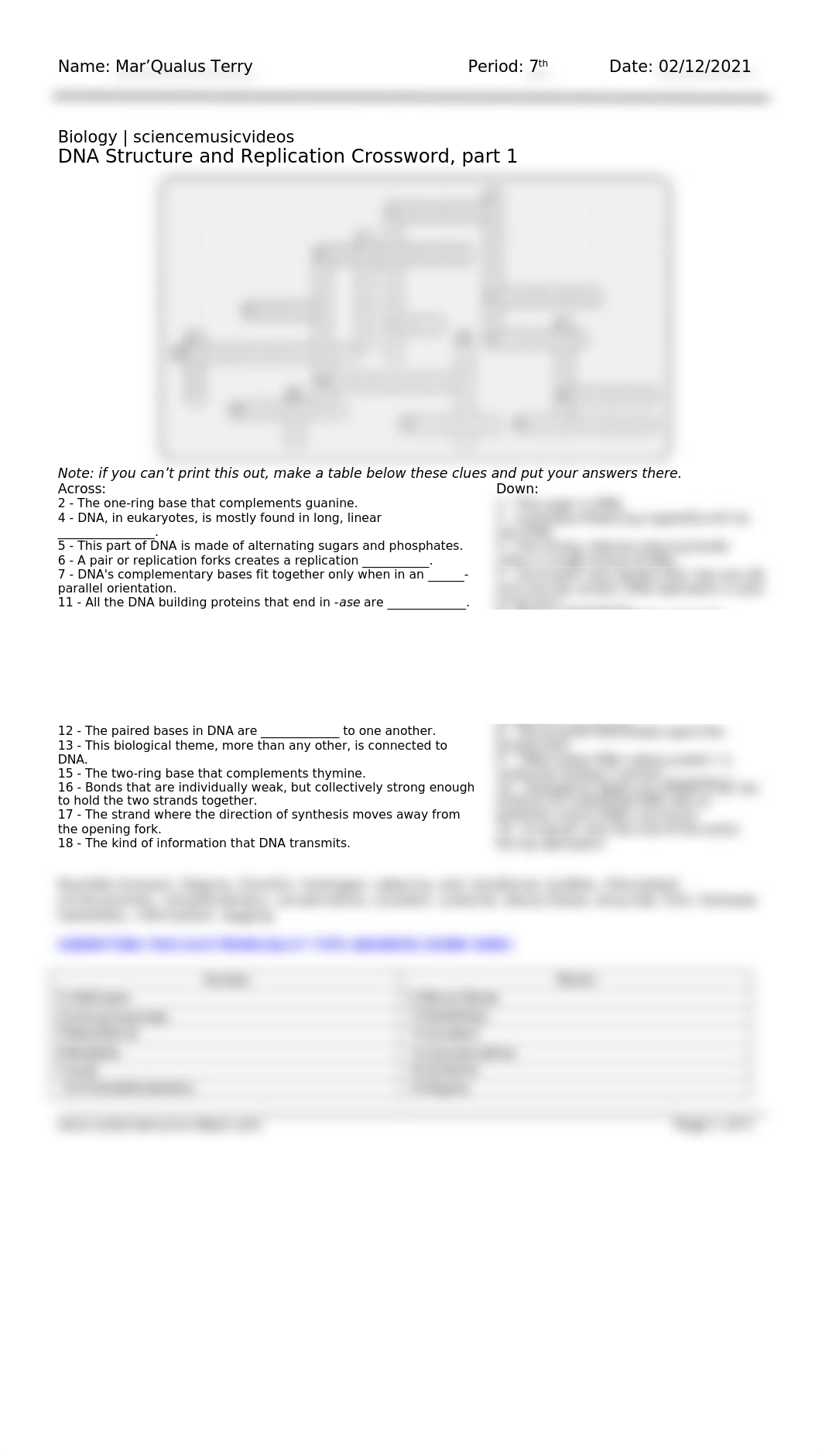 SLG TOPIC 6.1 -6.2_DNA structure and replication, student learning guide, SMV (2020).docx_d366qhefb4b_page1