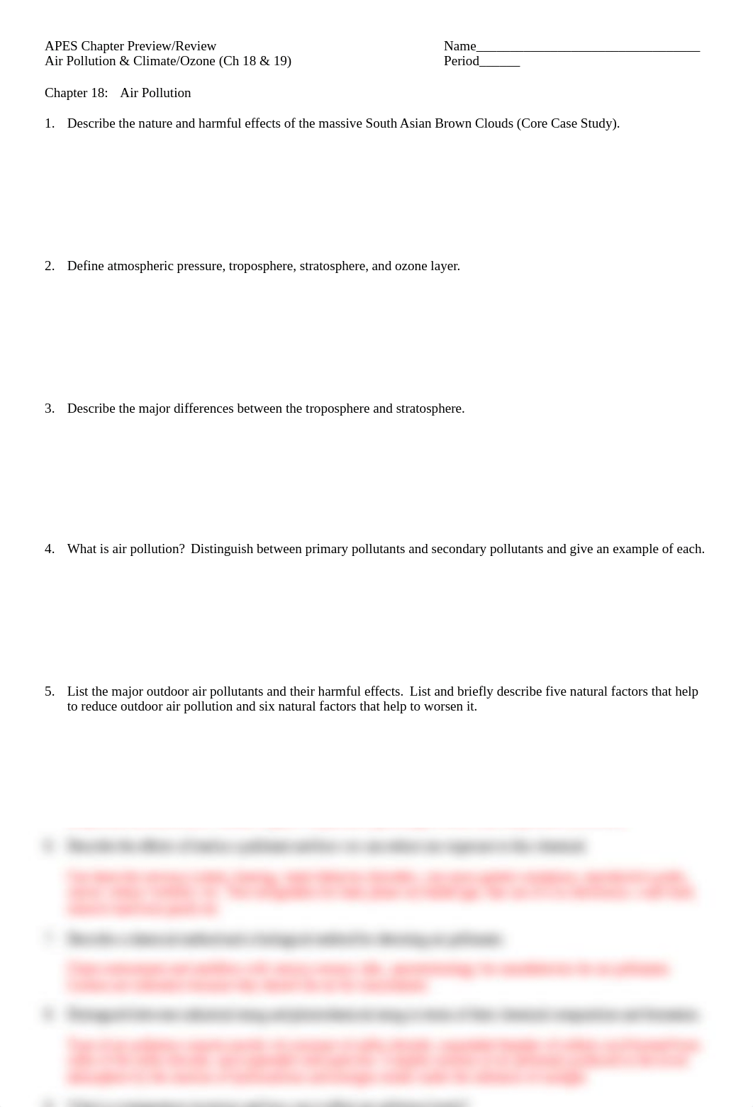 Copy of Review Questions Chap 18 and 19 Air Pollution and Climate Change and Ozone.docx_d369nbbqtis_page1