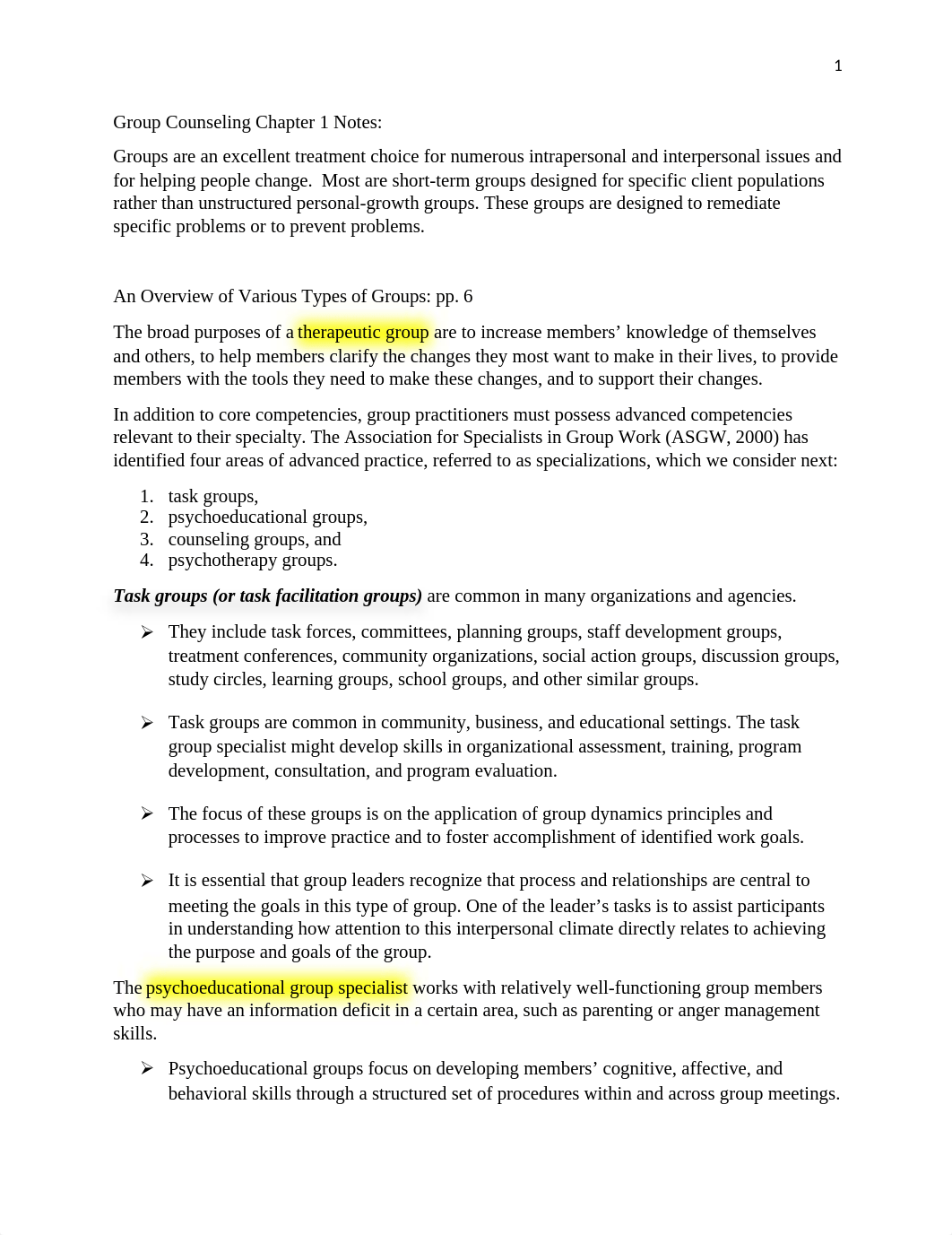 Group Counseling Chapter 1 Notes.docx_d36dz4zpnvi_page1