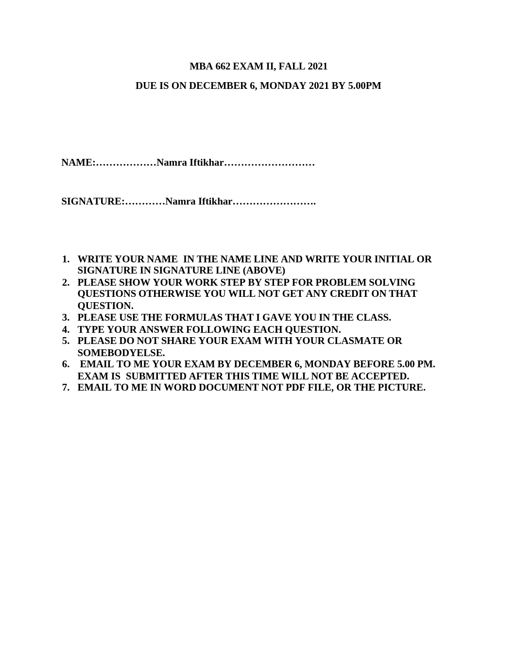 MBA 662 EXAM II-FALL 2021 FINAL3.docx_d36g4enk9v9_page1