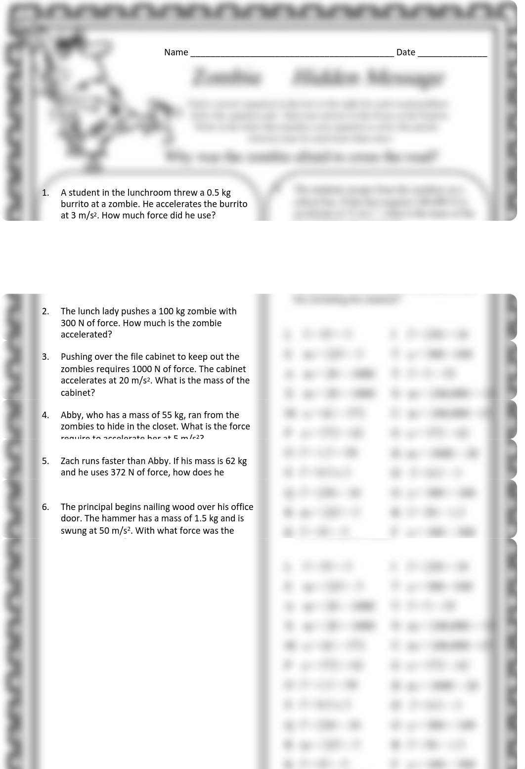 NEWTONS2ndLAWFORCEMASSACCELERATIONMATHPUZZLEZOMBIES-1.pdf_d36jyp0uw1a_page2