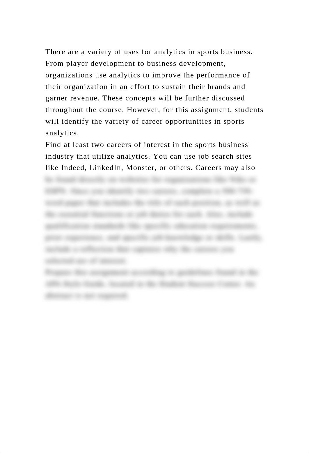 There are a variety of uses for analytics in sports business. From p.docx_d36wk9qzyky_page2