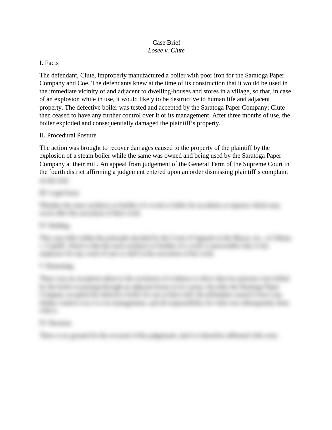 Losee v. Clute Case Brief_d373wddeb0b_page1