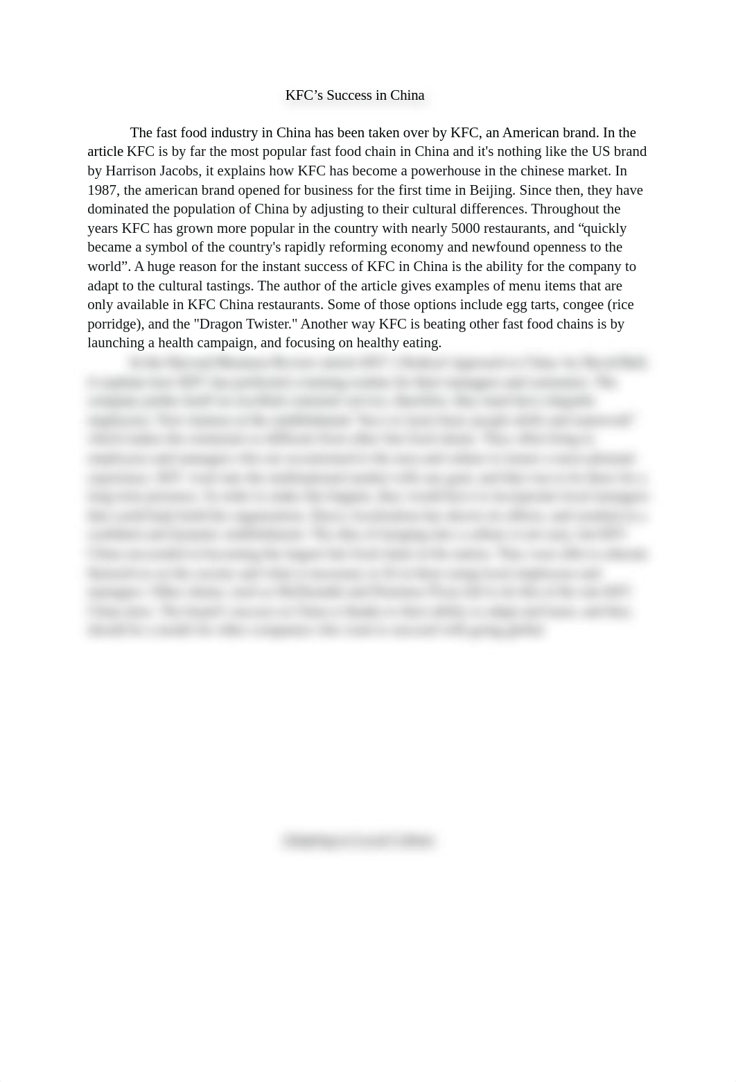 KFC Case essays .docx_d37div9ew7f_page1