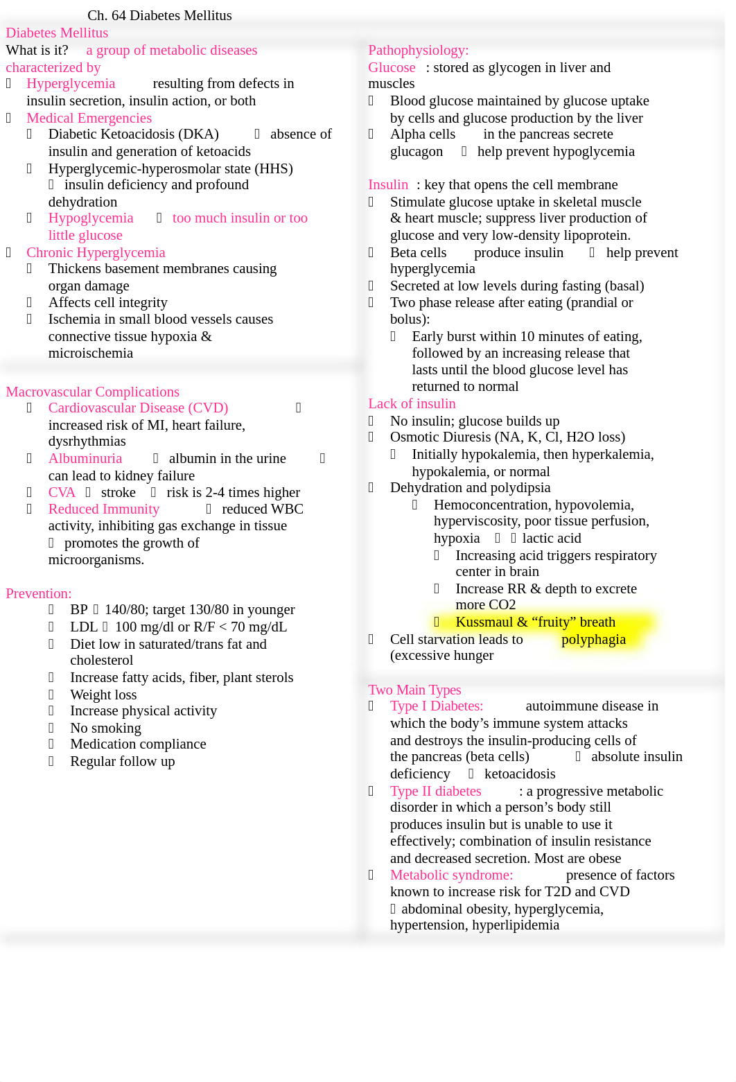 Ch.64 Diabetes Mellitus .docx_d37iimh0zni_page1