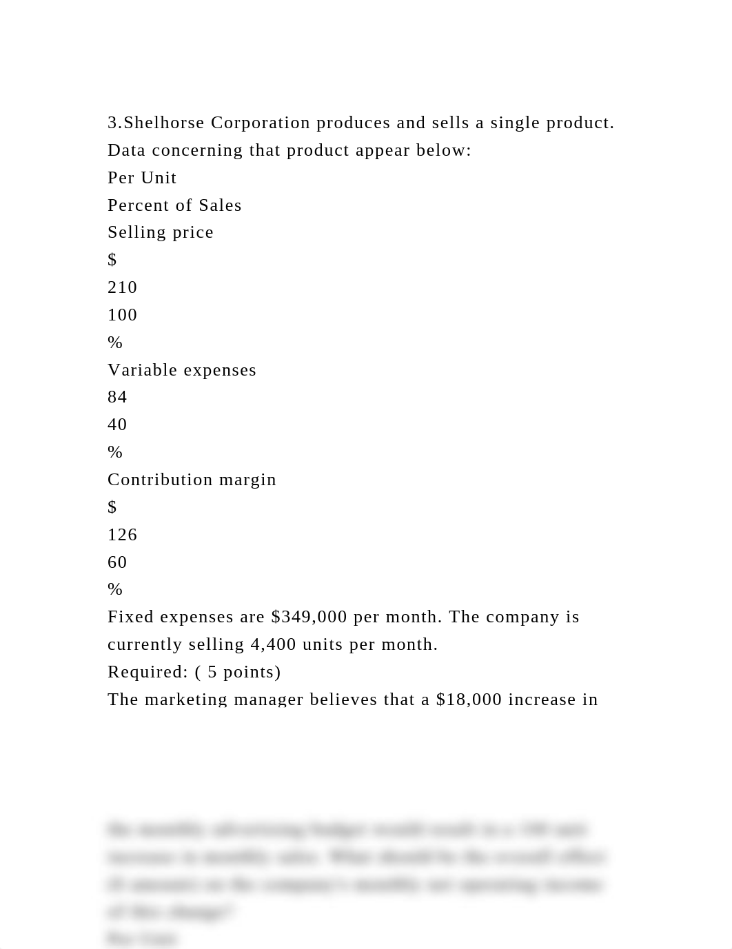 3.Shelhorse Corporation produces and sells a single product. Data co.docx_d37sxe5a8td_page2