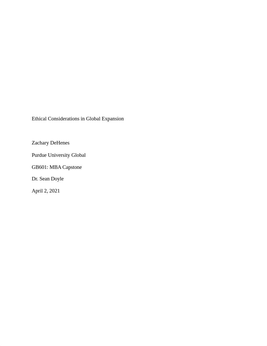 DeHenes_Zachary_Unit 2 Assignment_Ethical Considerations in Global Expansion.docx_d383hi890ue_page1