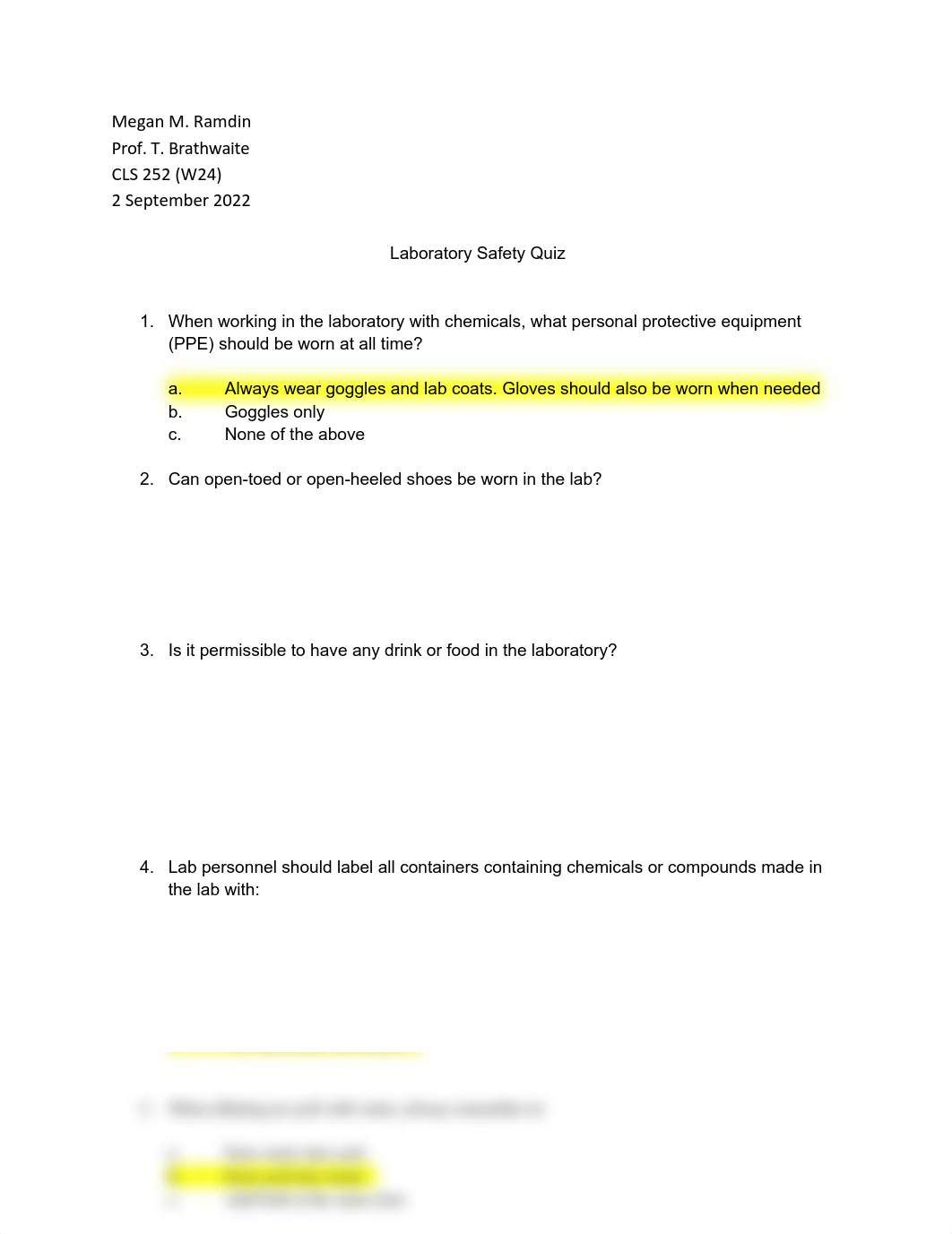 Megan M. Ramdin - Lab Safety Quiz .pdf_d38cew4igt1_page1