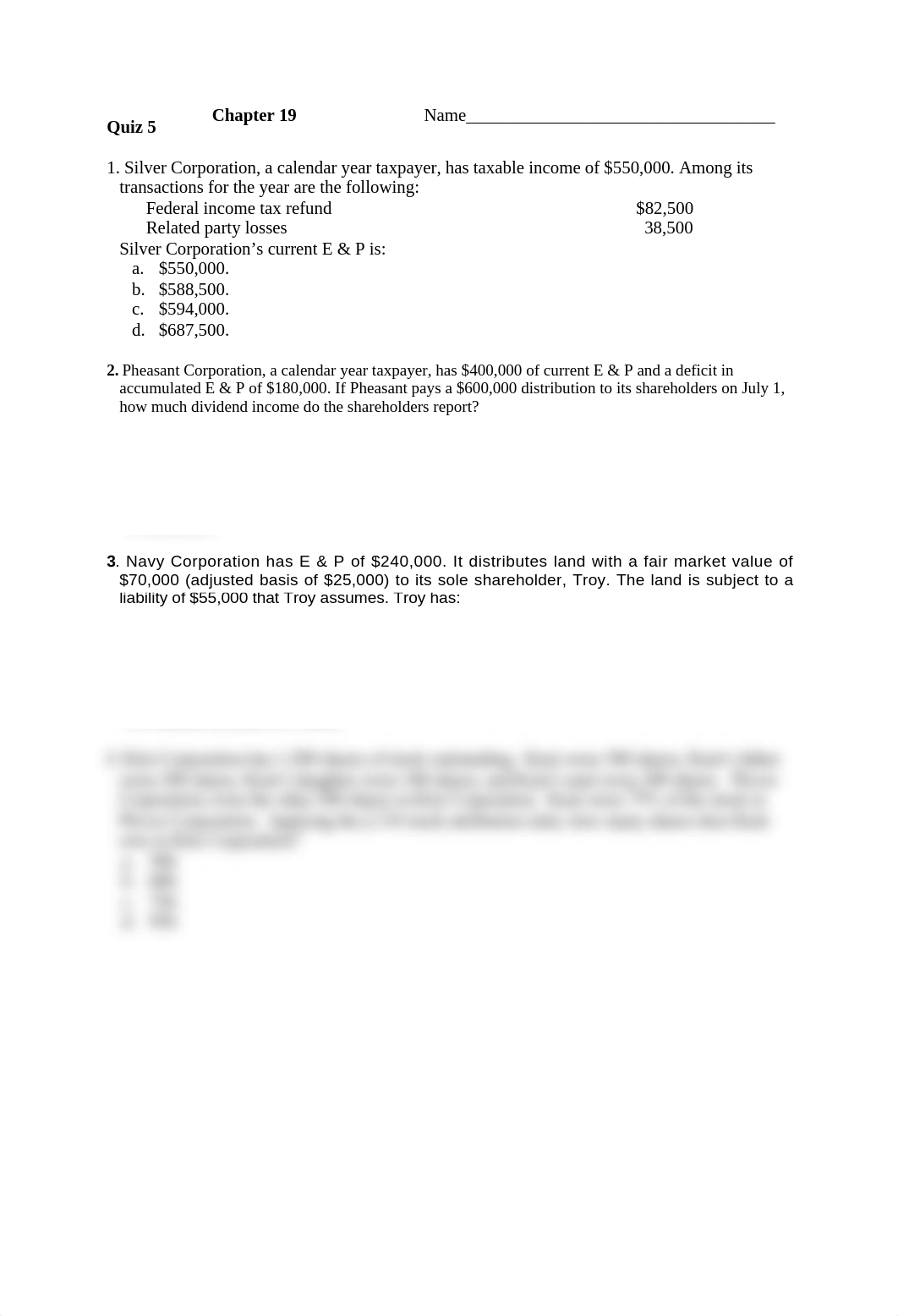 Fed Tax Entities Quiz 5 - Chapter 19.docx_d38nu3nwr78_page1