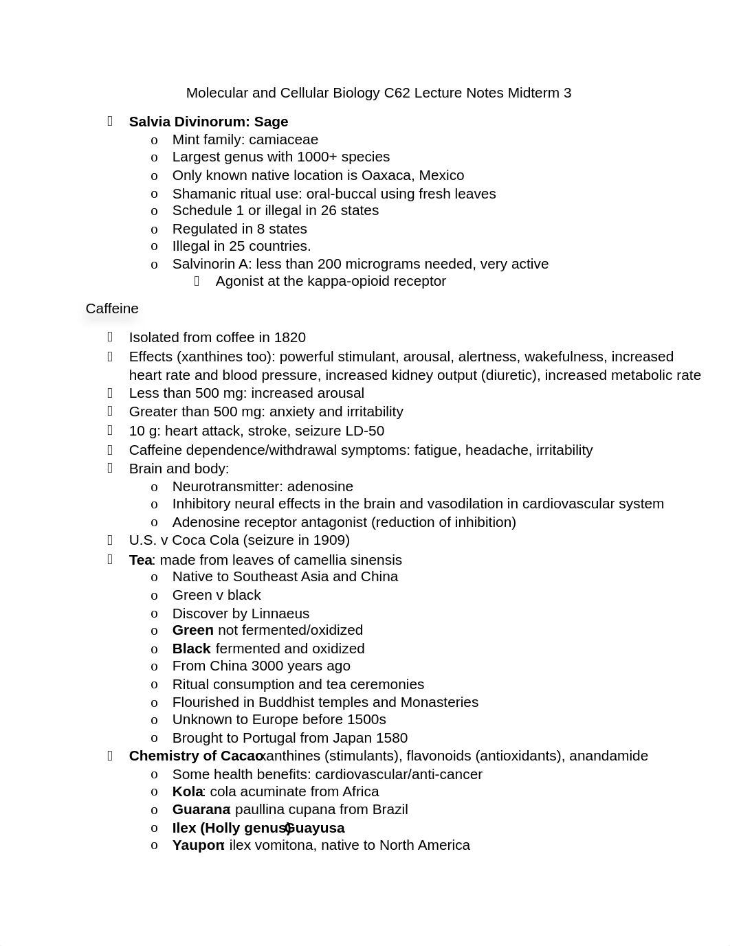 Molecular and Cellular Biology C62 Lecture Notes Midterm 3_d38y0hykdnw_page1