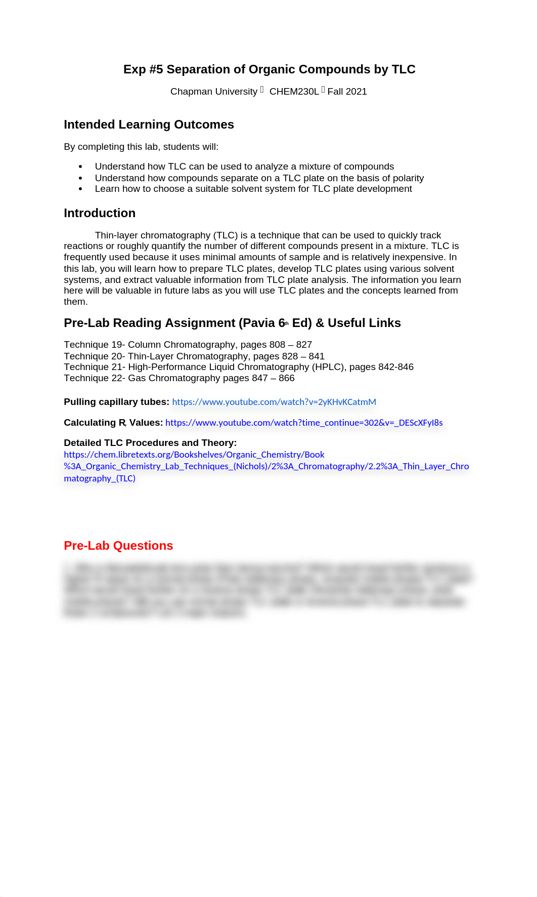 Exp #5 Separation of Organic Compounds by TLC (1).docx_d38zw8lnfc5_page1