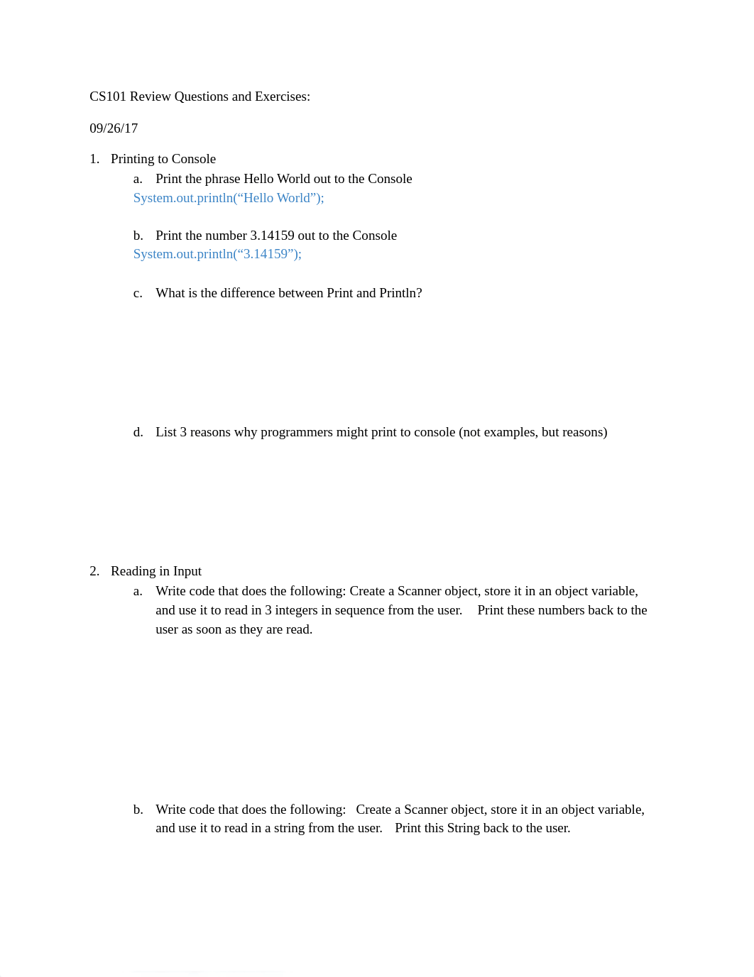 CS101 Midterm Review Questions and Exercises.docx_d39015k74gk_page1