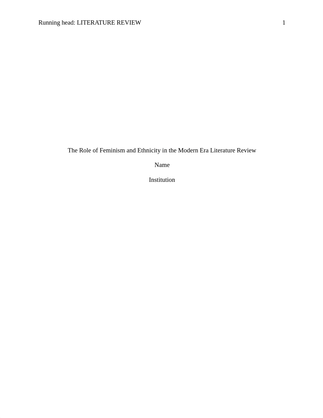the role of feminism and ethnicity in the modern era literature review 2.edited.docx_d395ab6nft5_page1