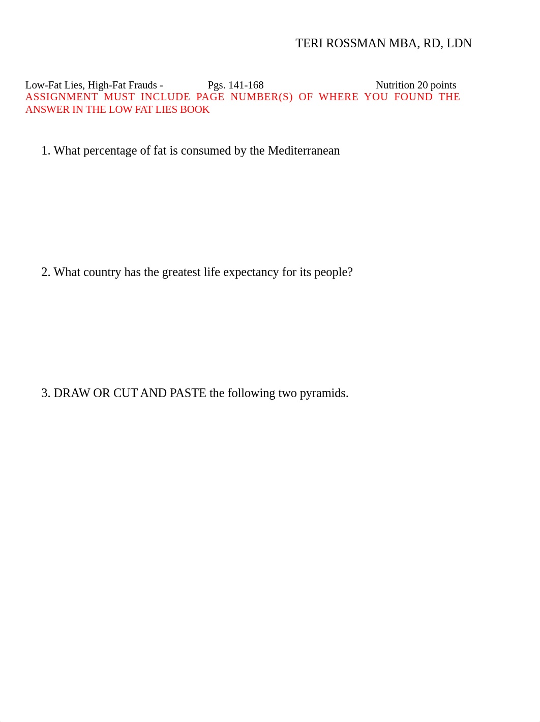 Low-Fat Lies, High-Fat Frauds  # 5  Pgs. 141-168 -1.doc_d397g55c34c_page1