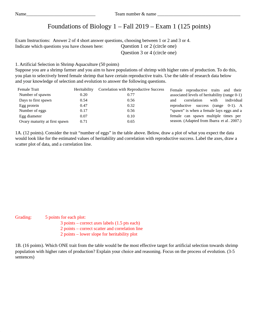 Exam 1 - F2019 - Evolution and Nature of Science - KEY.pdf_d3a52nr46km_page1