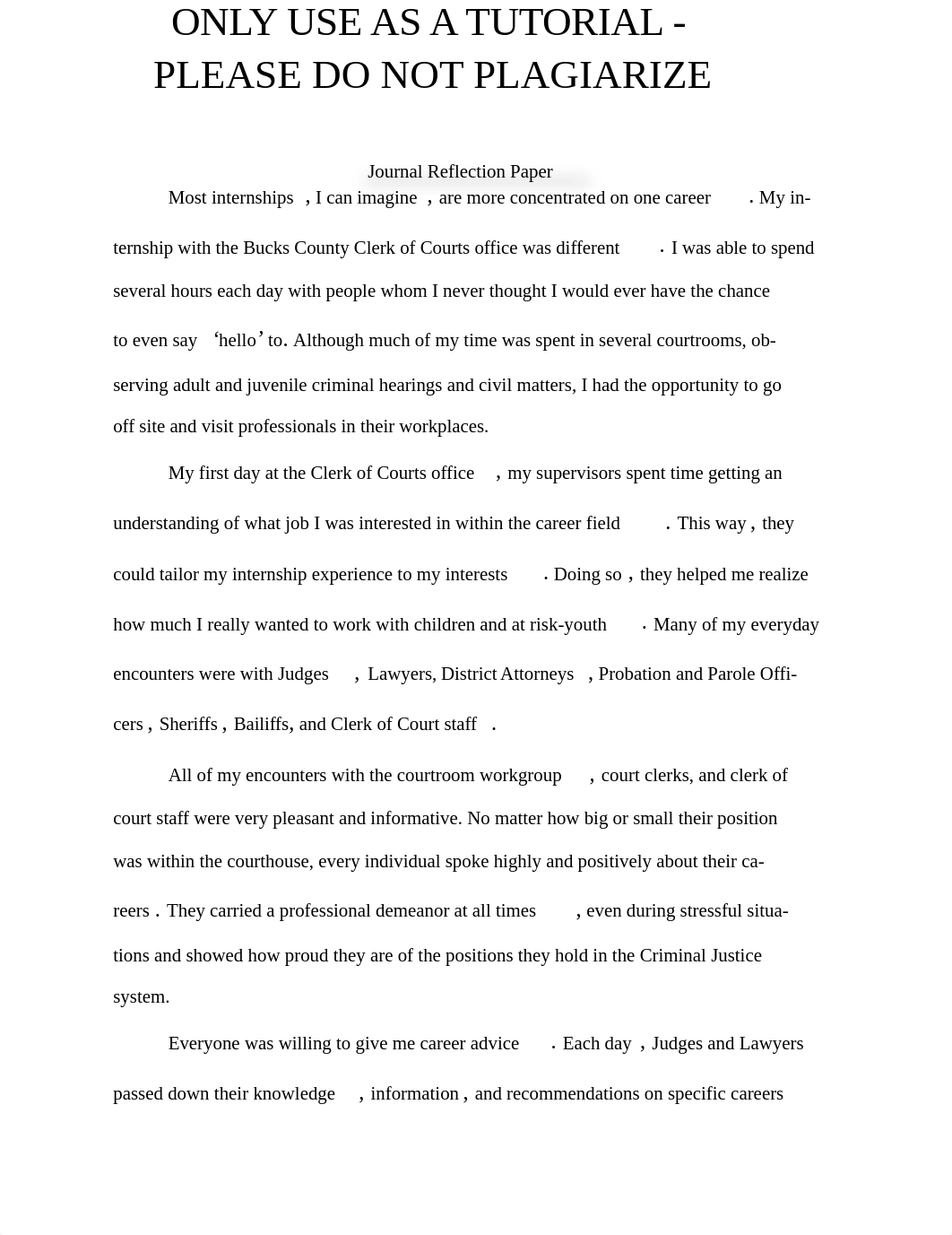 CRIMJ 495 - Journal Reflection Paper.docx_d3a6le5zg54_page1