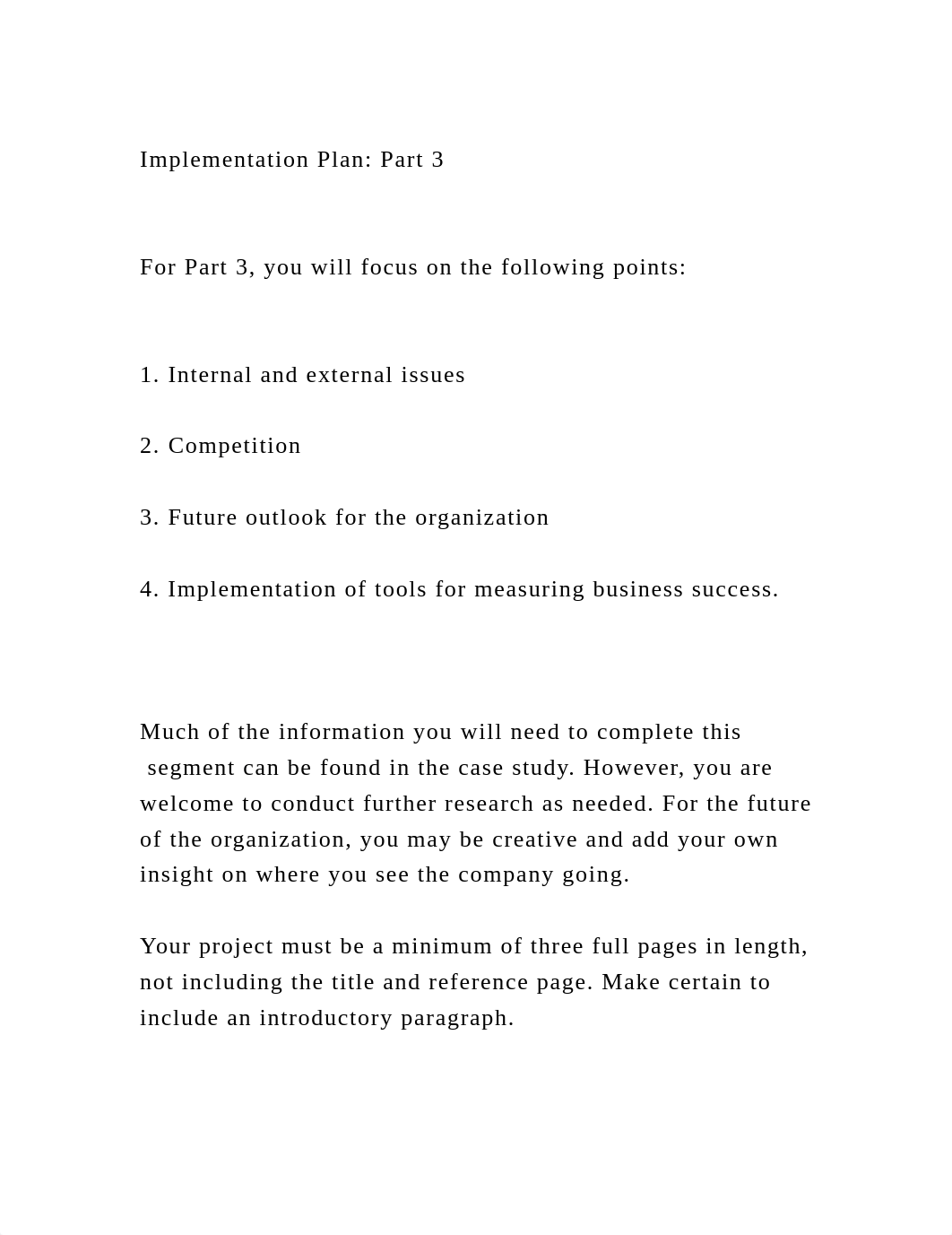 Implementation Plan Part 3For Part 3, you will focus on the f.docx_d3a7dnuqqeq_page2