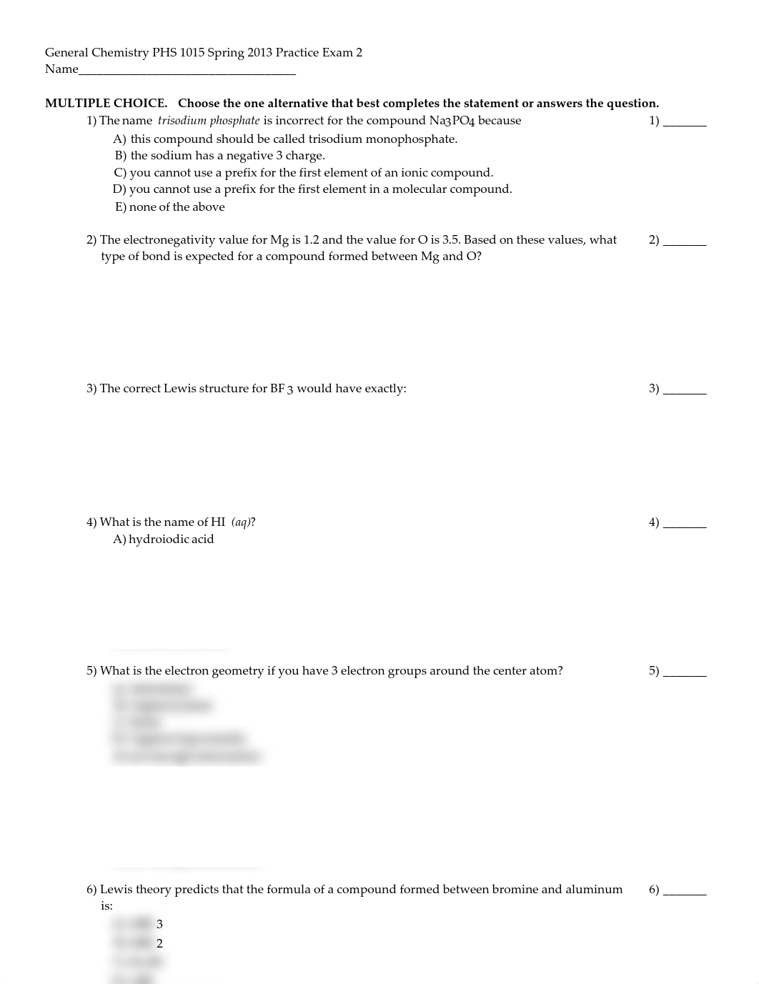 general chemistry phs 1015 spring 2013 practice exam 2_d3ad2k2b9r2_page1