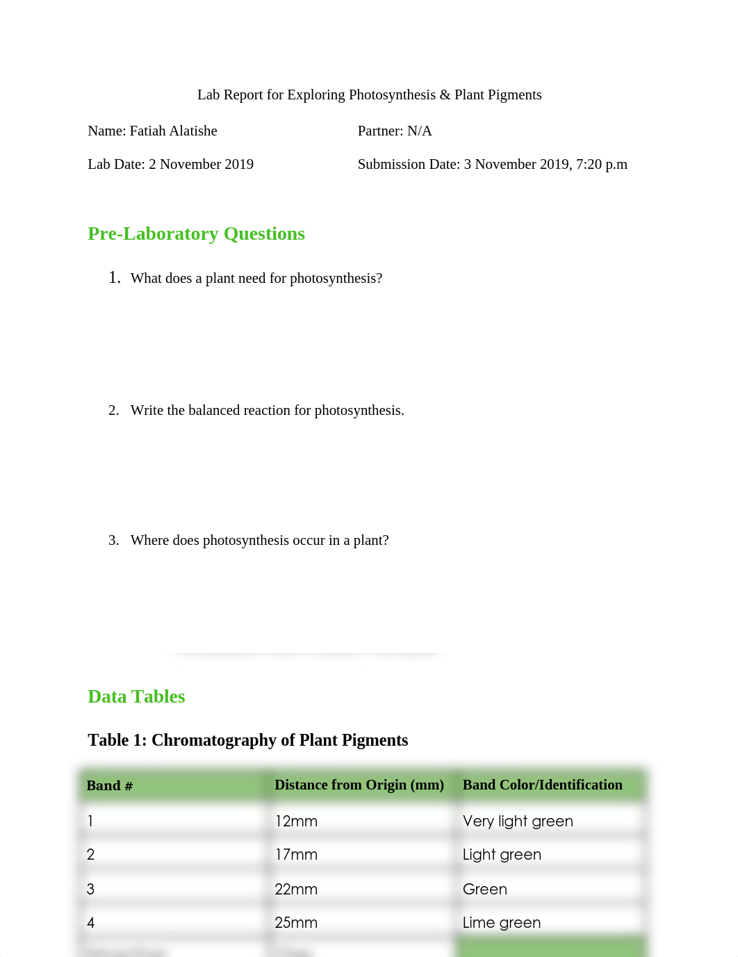 Lab Report for Exploring Photosynthesis & Plant Pigments.docx_d3anfjl8q2w_page1