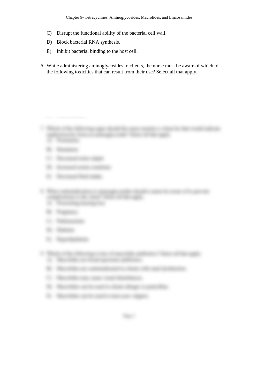 Chapter 9- Tetracyclines, Aminoglycosides, Macrolides, and Lincosamides.docx_d3asght7i3y_page2