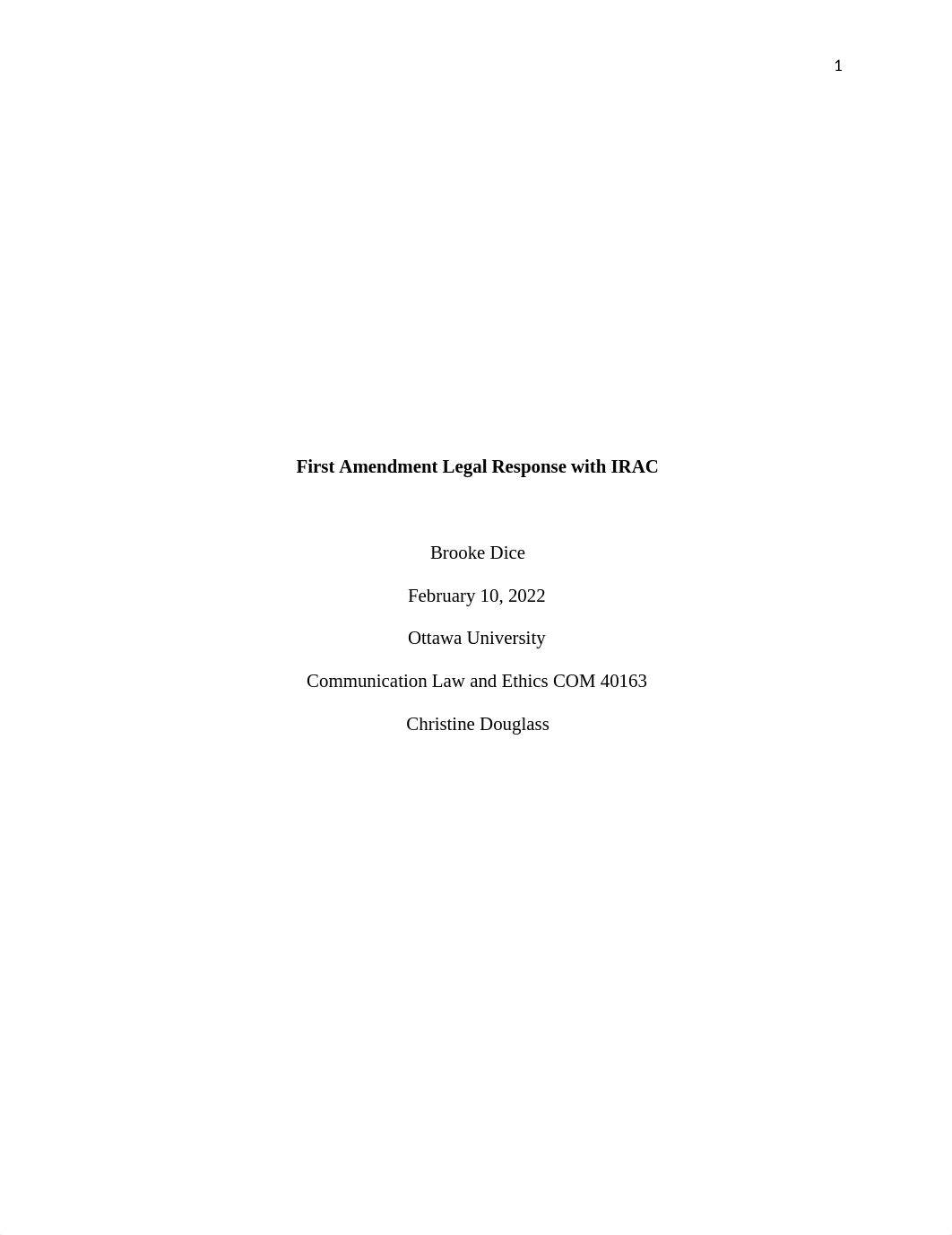 First Amendment Legal Response with IRAC.docx_d3at2t076me_page1