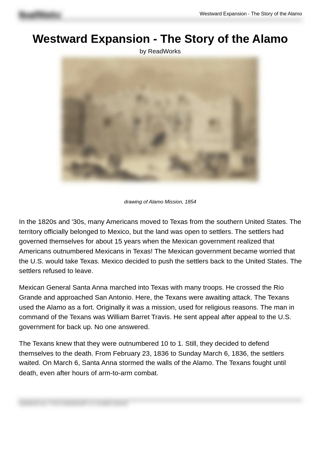 The Story of the Alamo ReadWorks.pdf_d3bks3krqql_page1