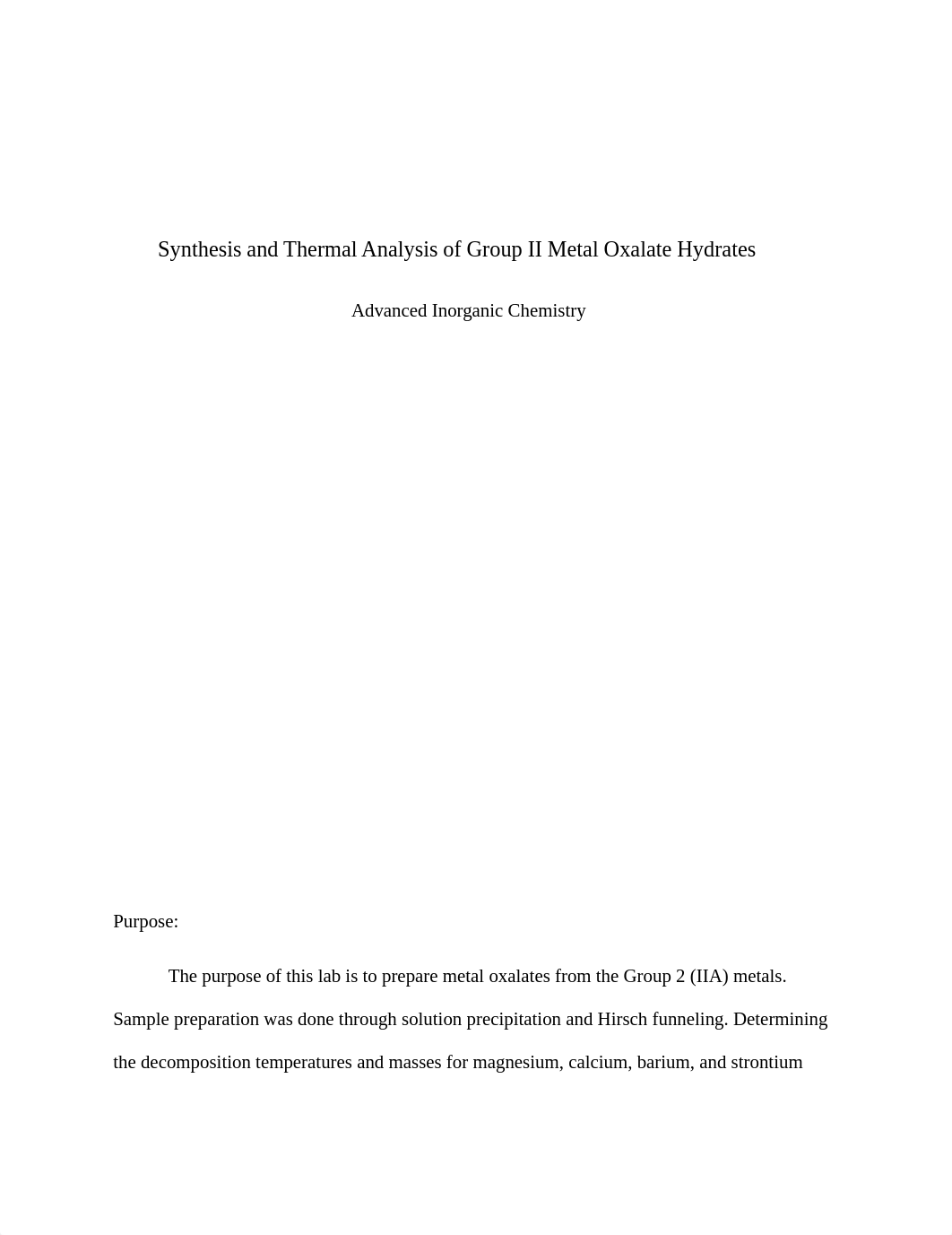 Synthesis and Thermal Analysis of Group II Metal Oxalate Hydrates.docx_d3bx0taz2oi_page1