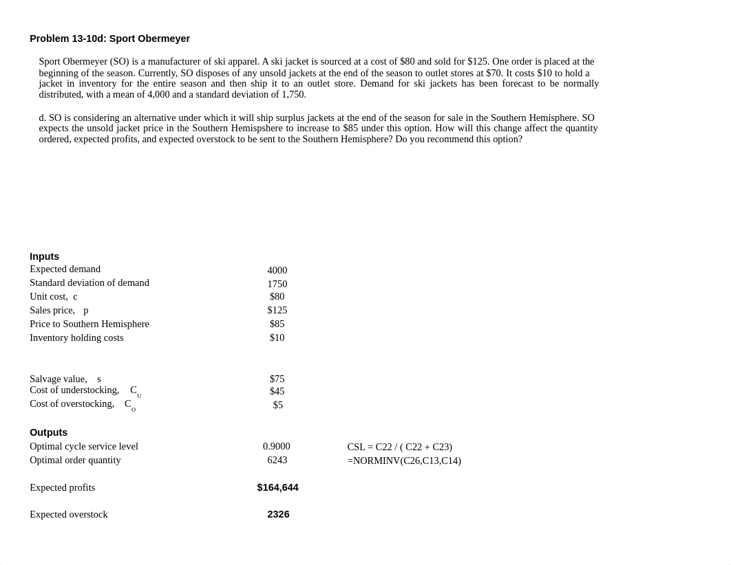 Copy of Exercise 13.10 - Sport Obermeyer-Template.xlsx_d3c4c6n5dlb_page2