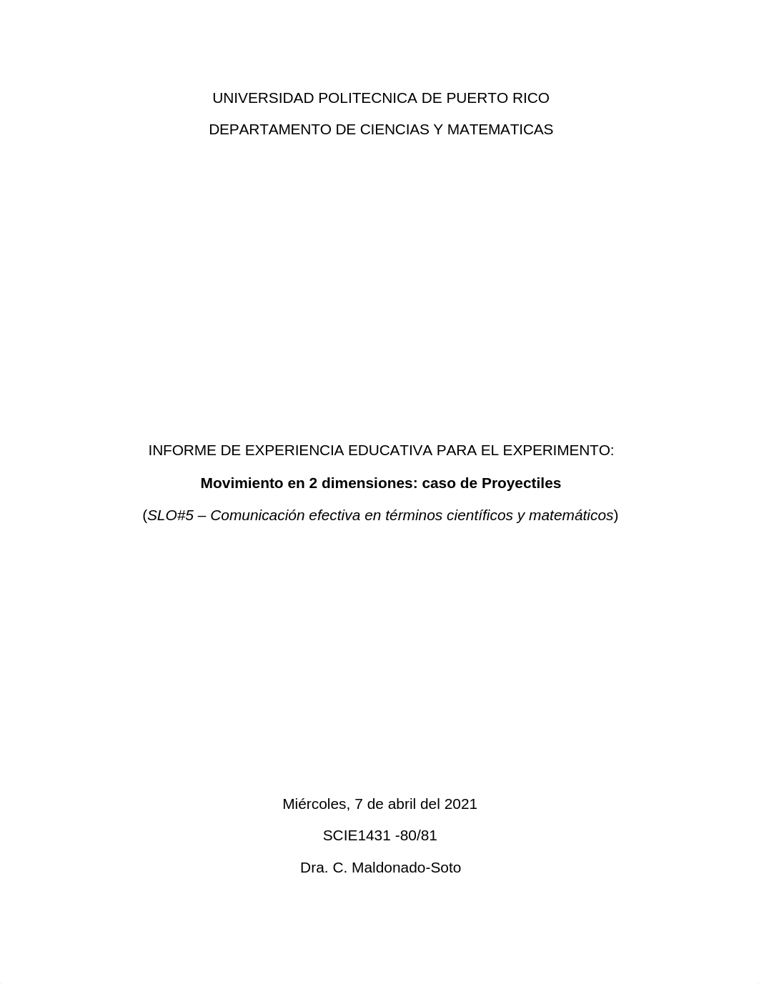 Fisica 1 Experimento #2 Movimiento en 2 dimensiones caso del Proyectil.docx_d3cc49o8kl7_page1