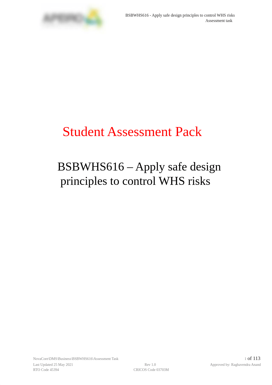 BSBWHS616 - Student Assessment.v1.0.docx_d3clzbg0sx3_page1