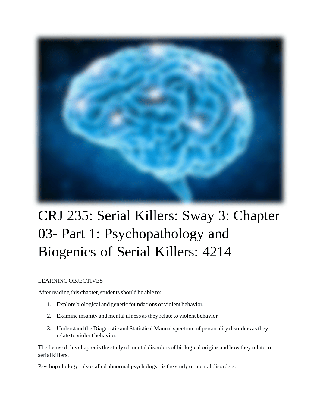 CRJ 235_ Serial Killers_ Sway 3_ Chapter 03- Part 1_ Psychopathology and Biogenics of Serial Killers_d3cud1h228g_page1