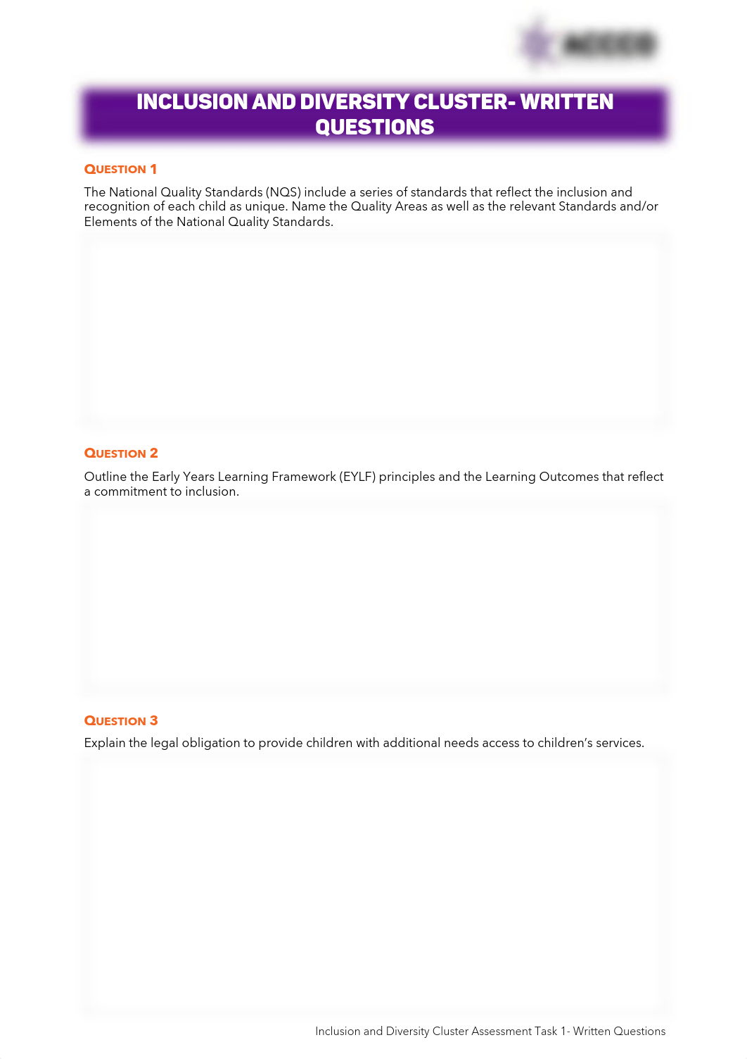 Inclusion and Diversity Cluster- Assessment Task 1 Written Questions.pdf_d3cz250xy00_page1