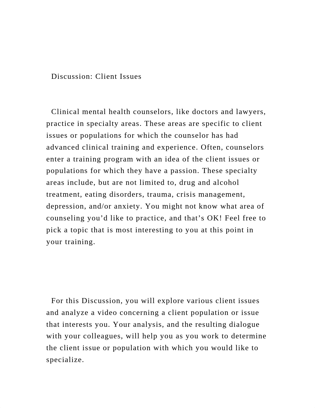 Discussion Client Issues   Clinical mental health counselo.docx_d3d4bpye8cs_page2