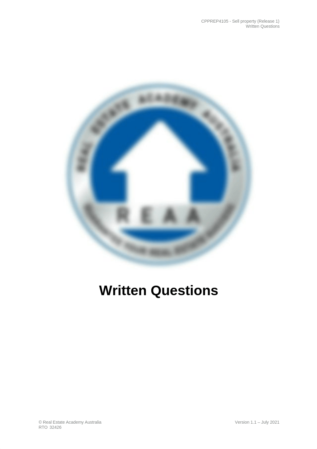 Copy of REAA - CPPREP4105 - Written Questions v1.1.docx - Julia England.docx_d3dhckam5pk_page1