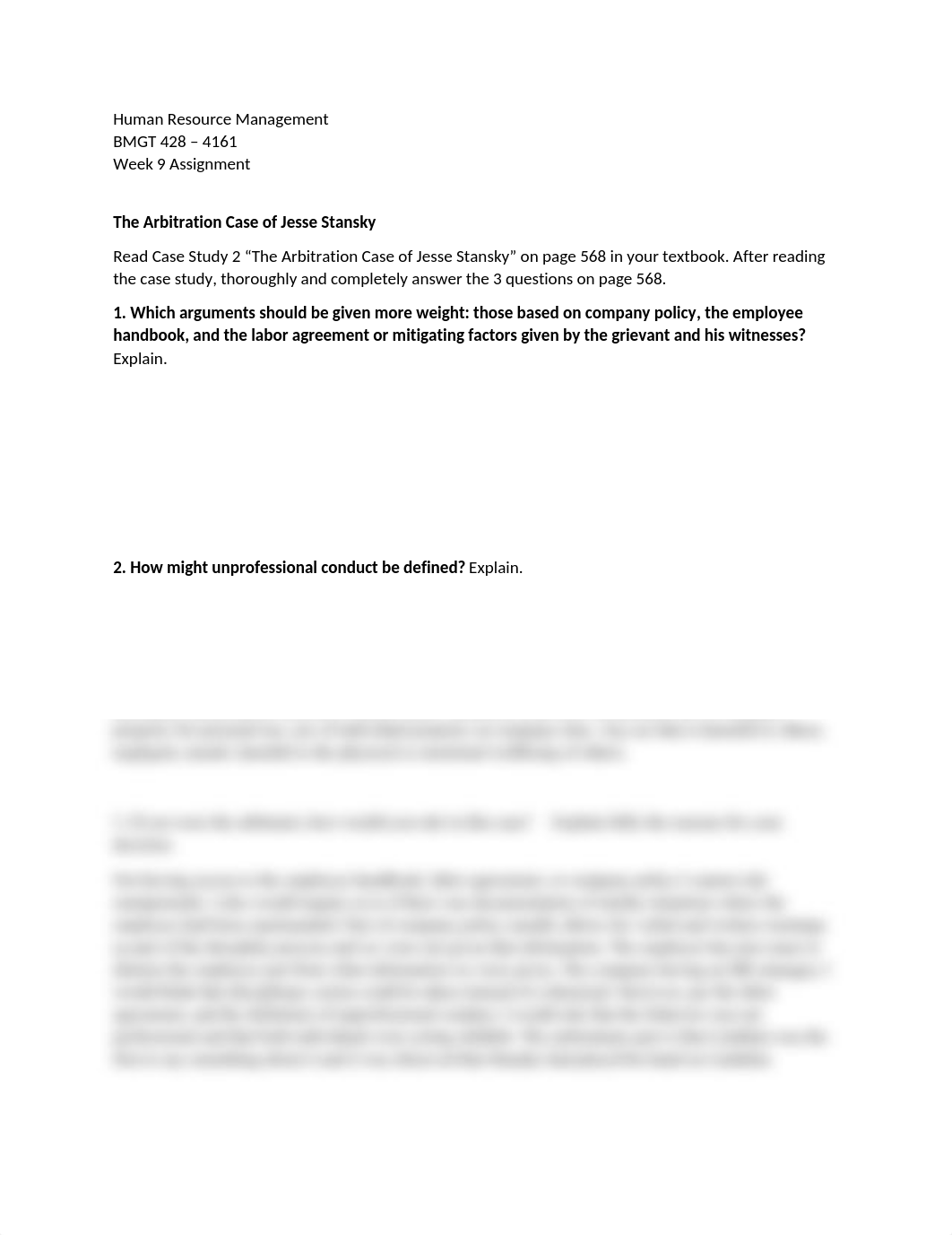 Week 9 Assignment - The Arbitration Case of Jesse Stansky.docx_d3dn3ov7r76_page1