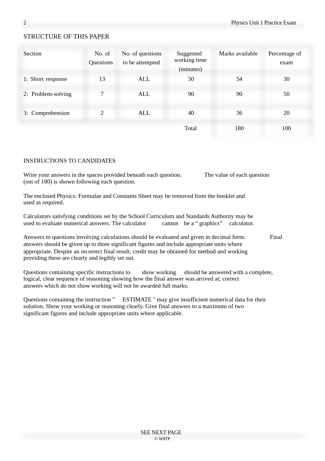 Physics 11 WATP SEM1 Practice Exam.pdf_d3ds3pgpea1_page2